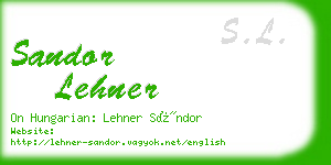 sandor lehner business card